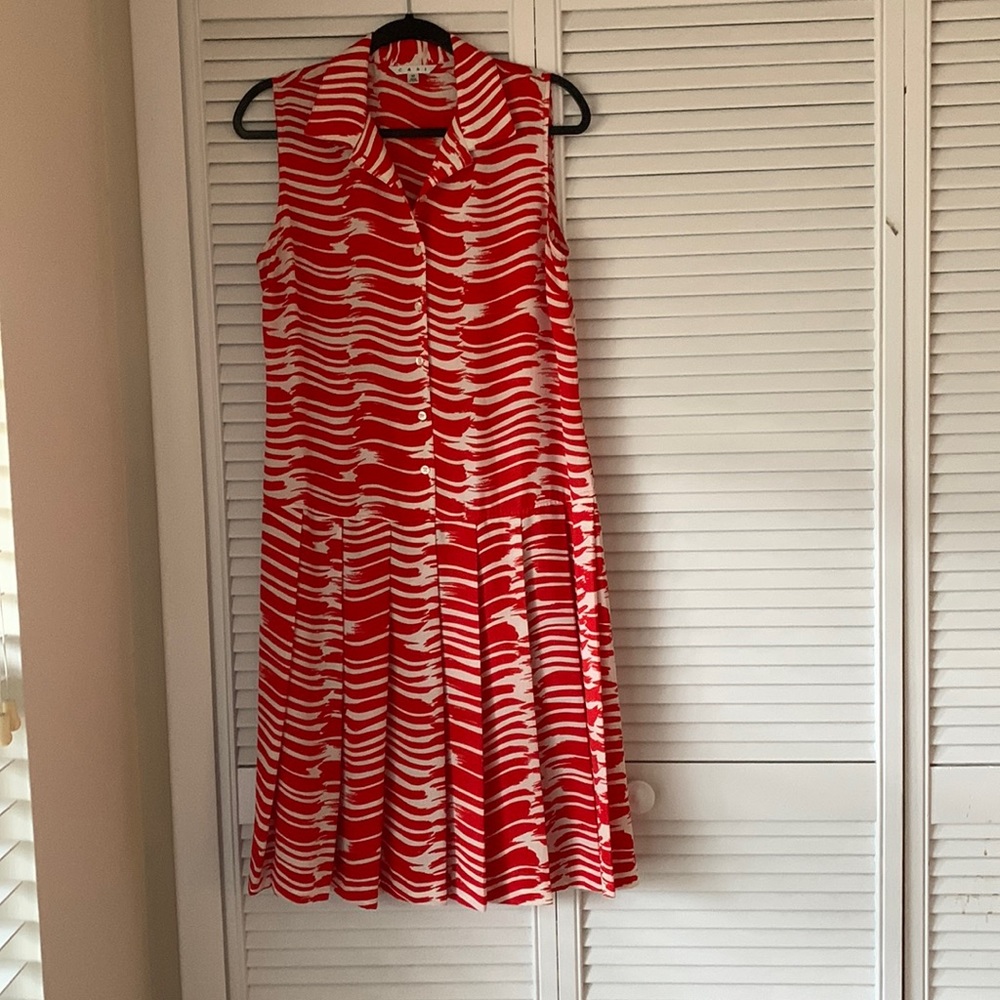 CAbi red/white print dress. Size M